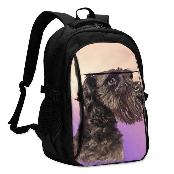 

backpack schnauzer backpacks festival girl lightweight elegant charging usb bags