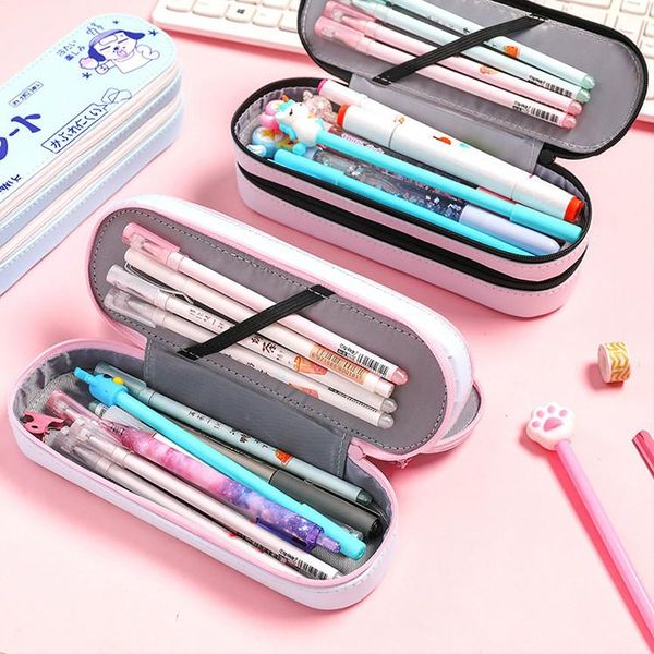 

pencil cases large-capacity double-layer case cute school pencilcases stationery storage organizer supply pen pouch holder item