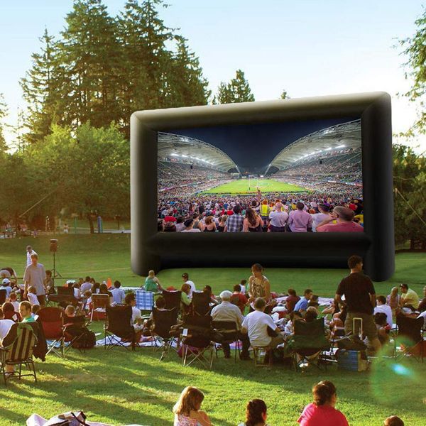 

30/40ft outdoor giant inflatable movie screen projector tv film screens for big event party theatre