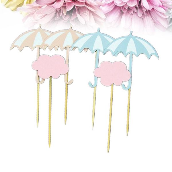 

other festive & party supplies 12pcs umbrella cloud cake er dessert fruit decor insert for birthday gathering wedding festival (mixed co