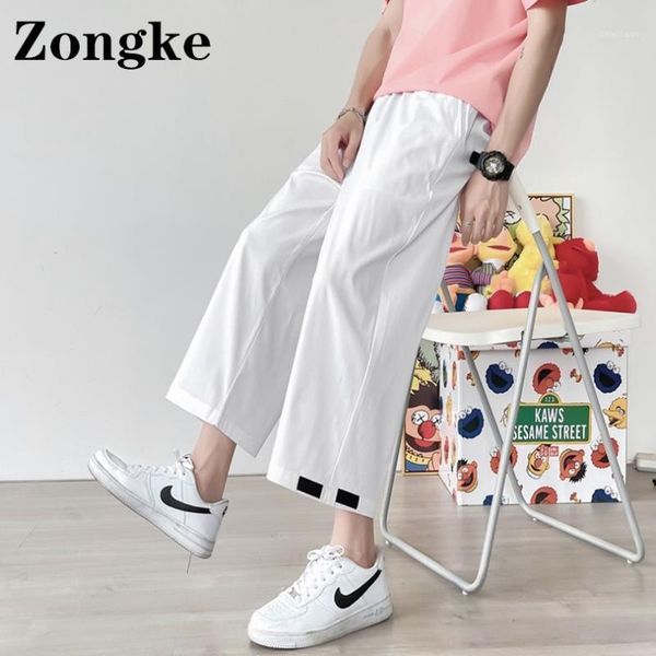 

men's pants zongke 2021 solid harem men trousers casual joggers sweatpants hip hop streetwear male plus size m-2xl, Black