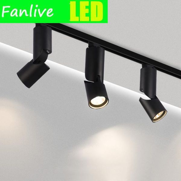 

track lights 10pcs 360Â° led light cree chip 220v commercial cob tracking for 2-wire rail