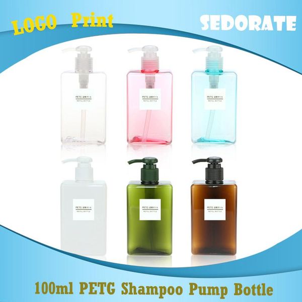 

storage bottles & jars sedorate 20 pcs/lot empty plastic cosmetic travel refillable bottle petg 100ml shampoo pump containers fy009