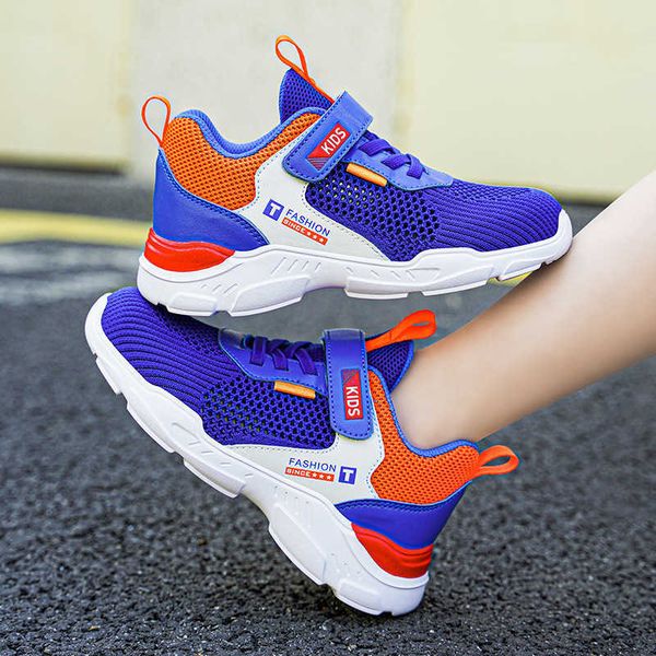 

breathable flying woven single mesh children's shoes 2021 summer boys' sports fashion girls' casual running, Black