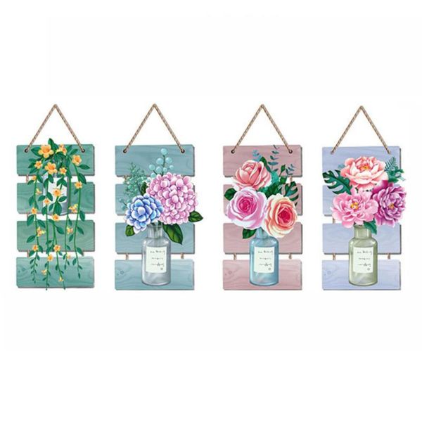 

wall stickers 1pc pretty hanging basket bouquet pastes chic home fence sticker