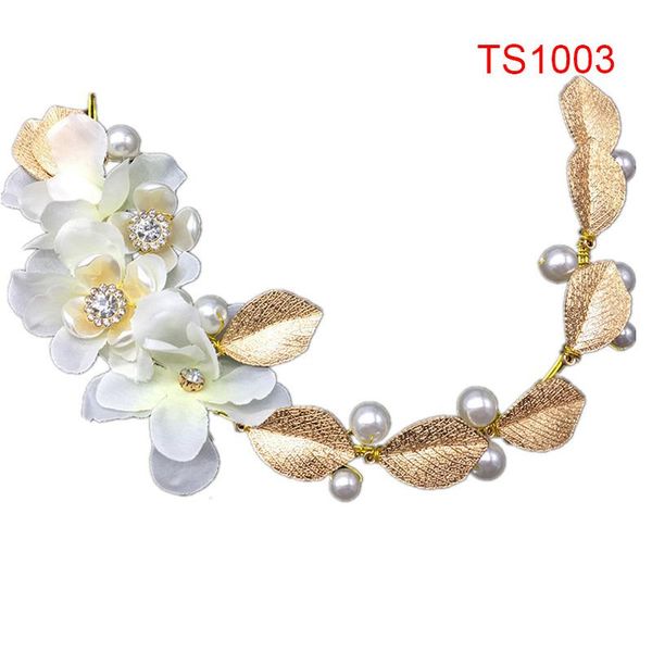 

hair clips & barrettes alloy leaf shaped clip bridal wedding headdress hairpins imitation pearl crystal rhinstones accessories fobrideweddin, Golden;silver