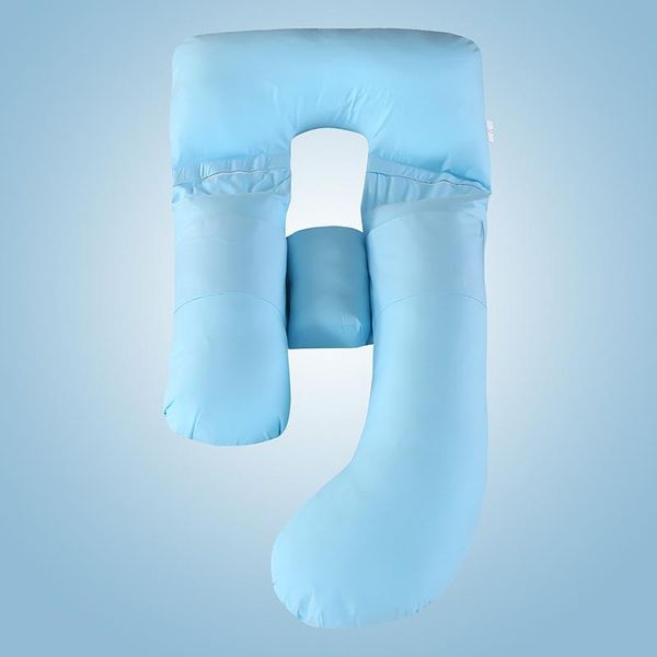 

pillow g-shape big pillows for sleeping bedding soft maternity highly adjustable abdominal waist white back solid cuscino