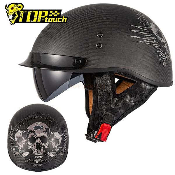 

motorcycle helmets vintage retro helmet casco moto half motocross capacete racing riding cross dot certification