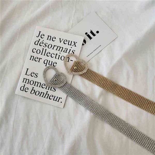 

waistbands belts non perforated love belt drill non female rhinestone diamond inlaid fashion versatile decoration korean jeans wide, Black;brown