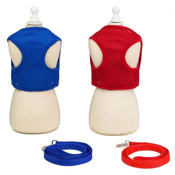 

dog apparel spring and summer for pet small clothes red blue gray pink chest back drawstring supplies