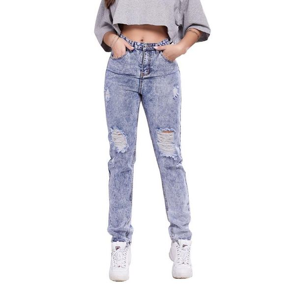 

women's jeans ladies ripped slim fit hip, Blue