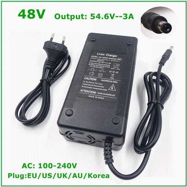 48v lithium battery chargers Australia - ccessories & Parts Chargers 54.6V 3A Charger For 13S 48V Li-ion Battery Electric Bike lithium Battery Charger High Quality Strong He...