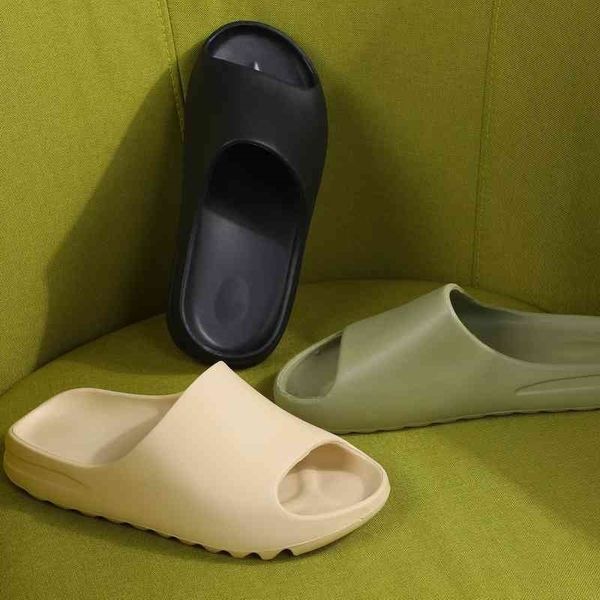 

2021 new men slippers indoor summer beach ourdoor slides ladies solid slipers platform mules shoes woman flats zapatos, Black