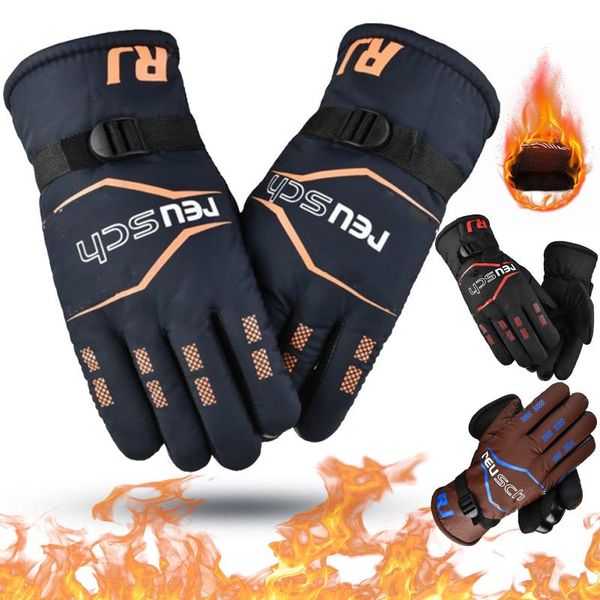 

ski gloves winter men women touchscreen waterproof windproof outdoor sports warm thermal running full finger #1p