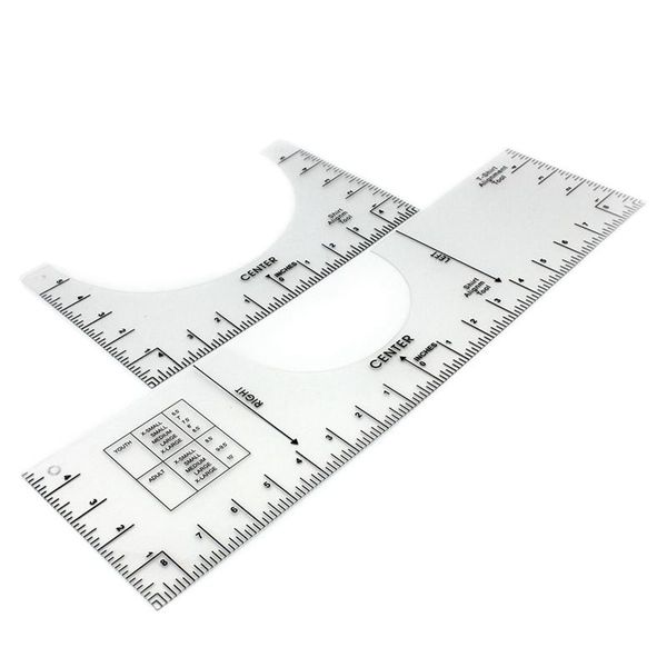 

new t-shirt alignment tools, t-shirt centering ruler guide tool t-shirts alignment template ruler sublimation, Black