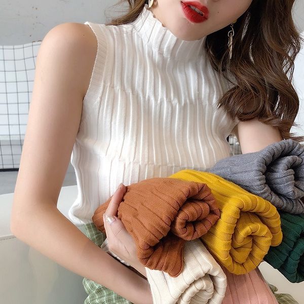 

solid omen half coltrui fashion slender used t-shirt, White