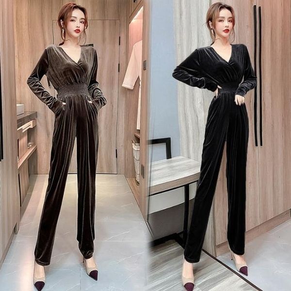 

spring elegant velvet gold with cleavage in women's overalls high waist break y681 d8oj, White;black