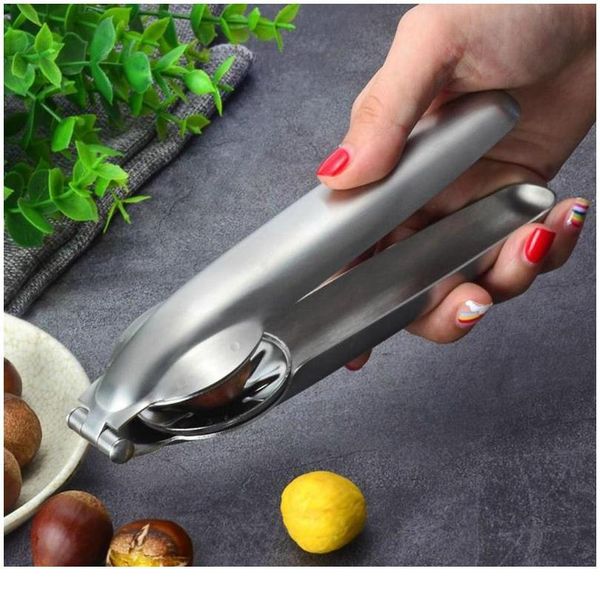 

stainless steel nutcracker sheller crack chestnut clip nut opener cracker sheller walnut plier kitchen nut sheller cl jllkrl
