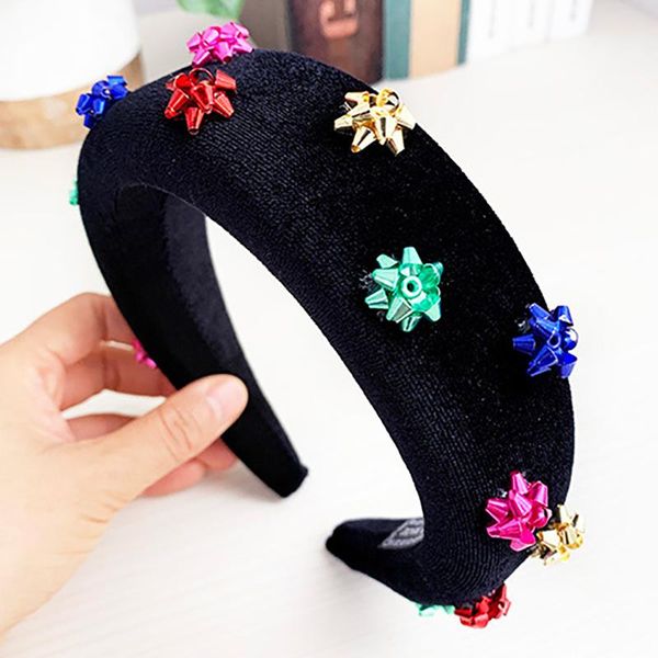 

zhini vintage style elastic 1pc lady hairband knot turban female tied headband colorful geometric pentagon hair band accessories