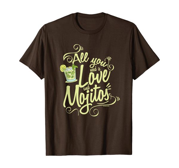 

love and mojitos funny alcohol gift t-shirt, White;black
