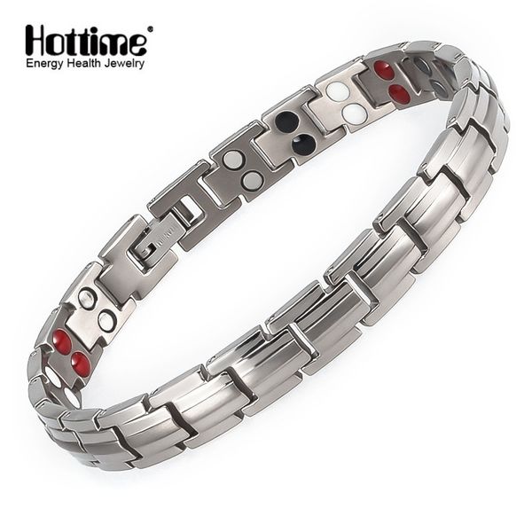 

bangles bracelet simple fashion titanium popular silver for men, Black