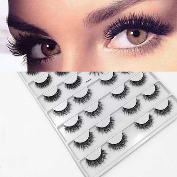 

false eyelashes 16 pairs 3d mink lashes dramatic volume extension natural makeup fake hair silk eyela g7e3