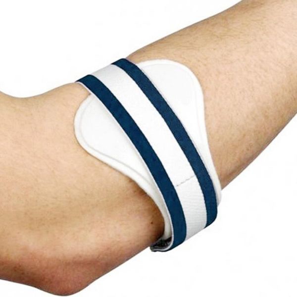 

elbow & knee pads adjustable tennis support epicondylitis clasp pain relief - size (white), Black;gray