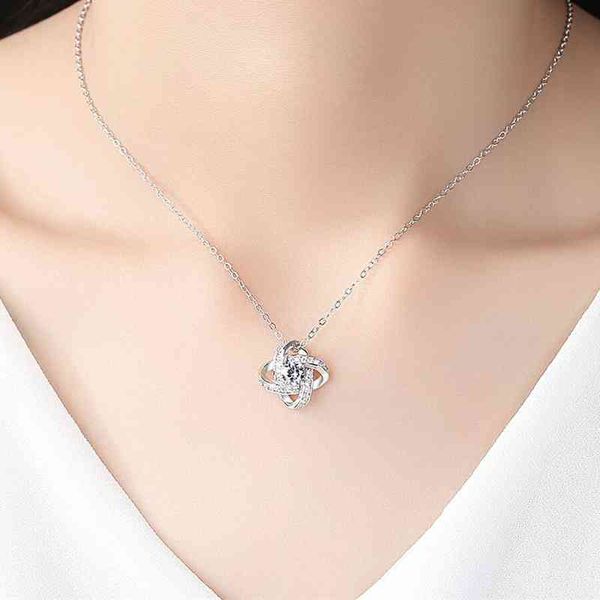 

popular seller beautiful gift love knot pendant necklace, Silver