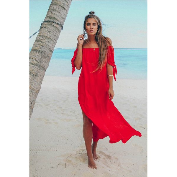 

one shoulder long dress with irregular split, Black;gray