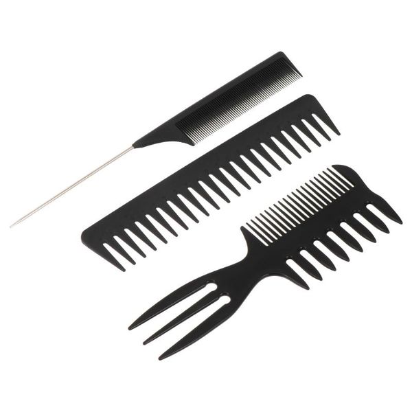

hair brushes 3pcs barber brush tool hairdressing comb salon supplies comfortable combs, Silver