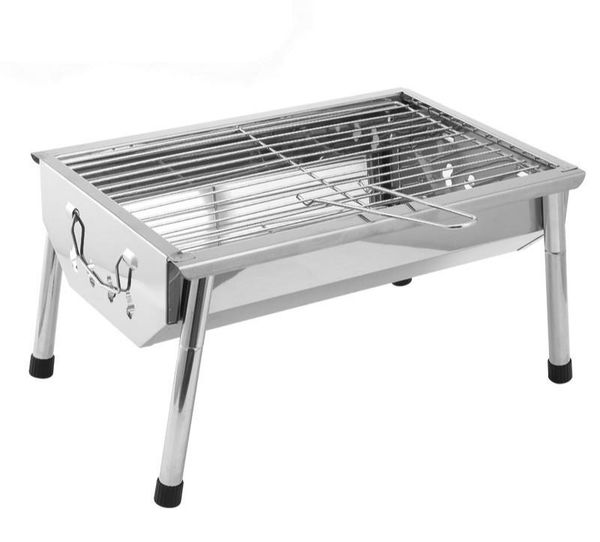 

grills bbq outdoor grill home portable charcoal thick stainless steel folding