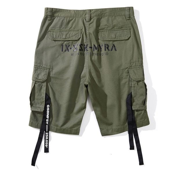 

men's pants summer casual loose shorts men cargo fashion trend five-point tooling jpw0, Black