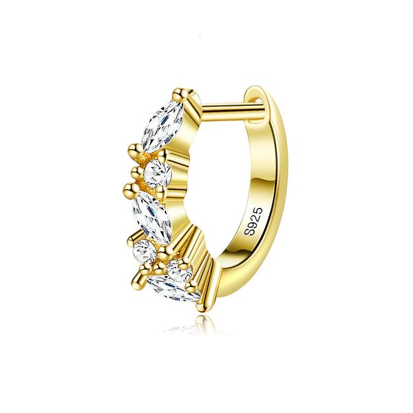 

ear bone clip single earring female xia pure silver color zircon ptee0510, Golden