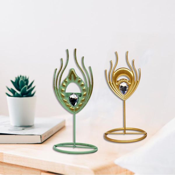 

romantic wedding prop nordic gold candlestick candle holders creative golden metal leaves feather decoration wedding decorations