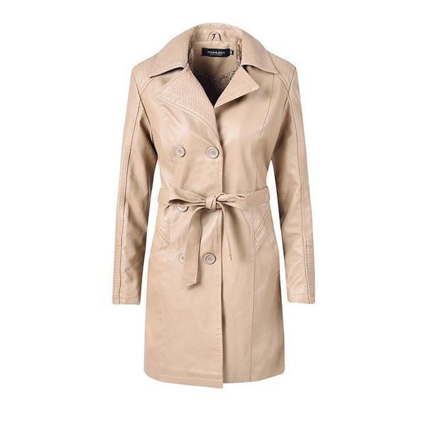 

women's leather & faux korean velvet belt casual jacket motorcycle solid fashion jackets outwear, Black