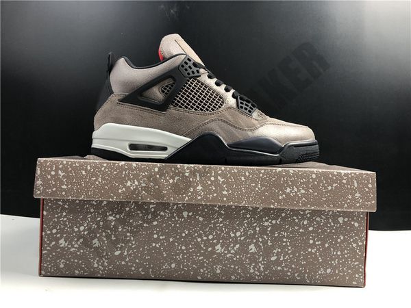 

2021 jumpman 4 4s taupe haze oil grey brown man basketball shoes og expected to return real leather sneakers with box db0732-200