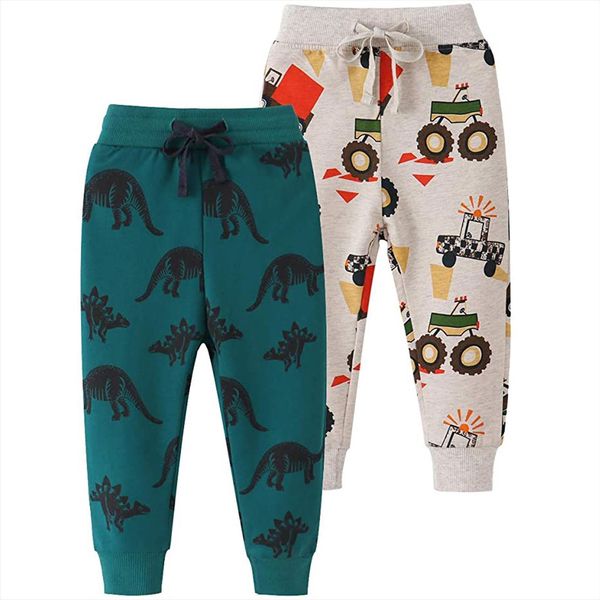 

spring boys sports running loose pants dinosaur car print trousers elasticity cartoon comfortable kid boy sweatpants, Blue