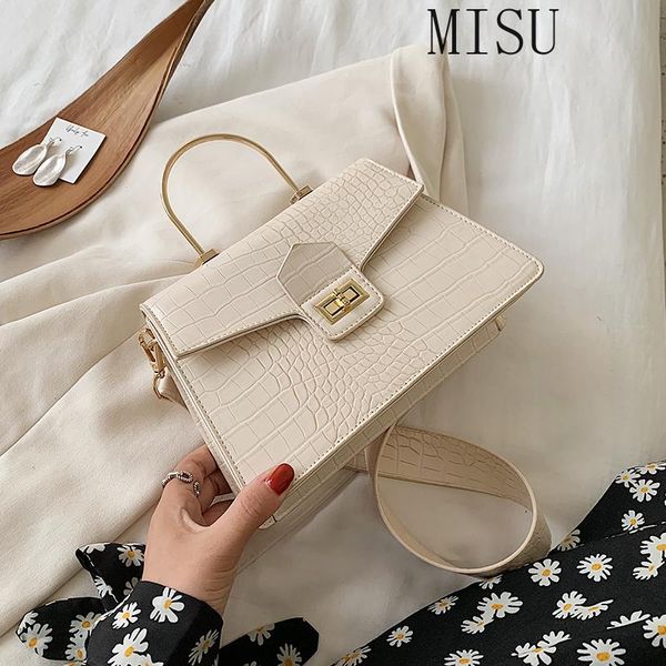 

cross body iron handle pu leather small crossbody bags for women 2021 luxury fashion lock shoulder handbags and purses lady totes