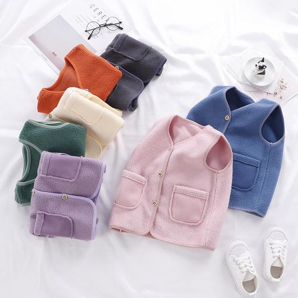 

waistcoat casual baby girl winter clothes kids vest jacket coat fur fleece for born infant toddlre clothing costumes, Camo
