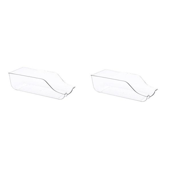 

storage bottles & jars can box for refrigerator kitchen countercabinet transparent plastic food rack 2 pieces