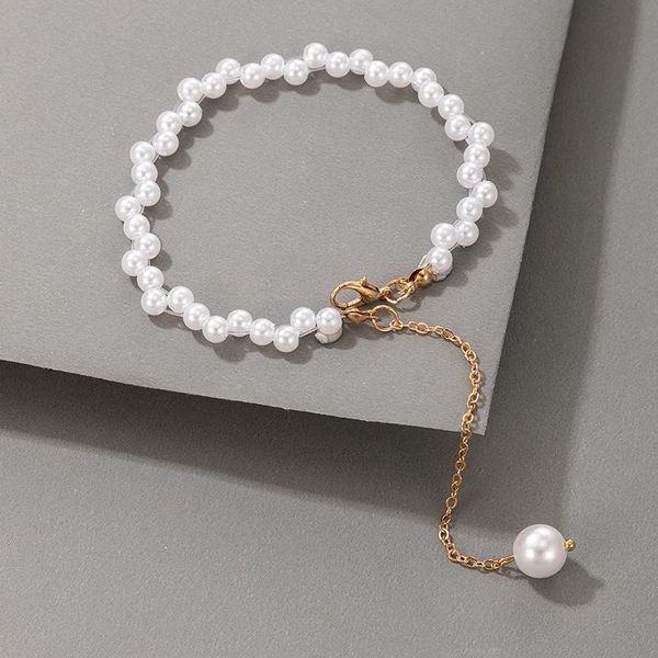 

charm bracelets 1pcs women wedding pearl bracelet imitation party jewelry gift, Golden;silver