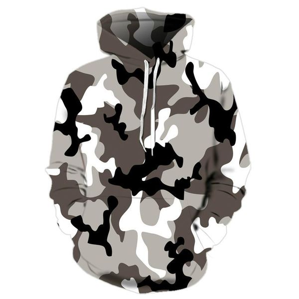 

men's hoodies & sweatshirts sweatshirt 2021 spring and autumn women's 3d camouflage printed sportswear hip-hop casual pullover har, Black