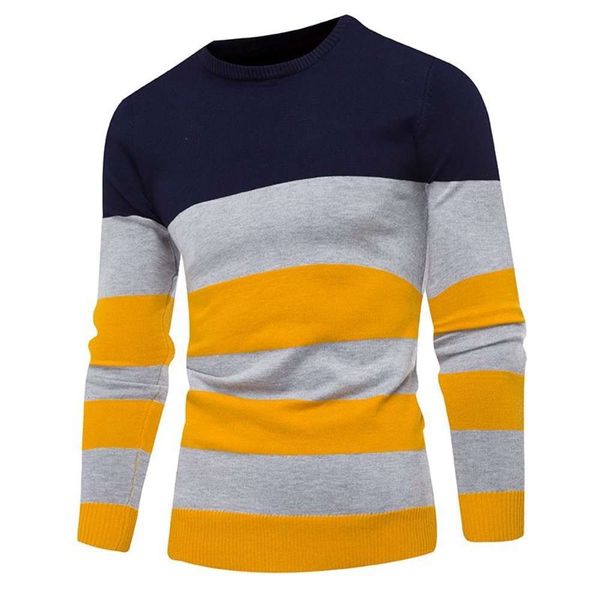 

spring and autumn new wear pullover striped men's sweater, White;black