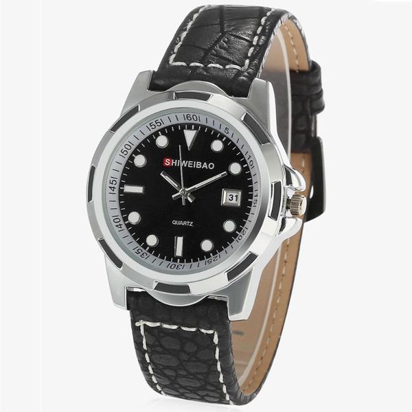 

wristwatches fashion quartz watch women black leather bracelet womens wrist watches role ladies dress relogio feminino relojes, Slivery;brown