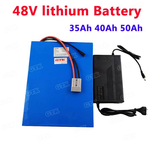 Pacco batteria agli ioni di litio 48V 35Ah 40Ah 50Ah con BMS per powerwall EV alimentatore accumulo di energia solare utensili elettrici + caricabatterie