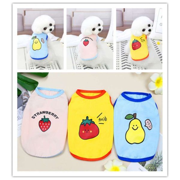 

dog apparel pet clothes summer wear thin cotton vest dog spring and cat