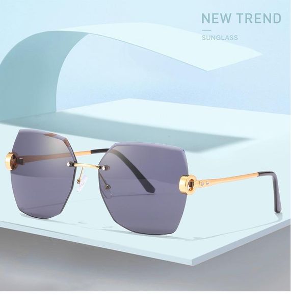 

sunglasses men sun glasses male eyewear ladies vintage rimless women luxury diamond design white square frame brand, White;black