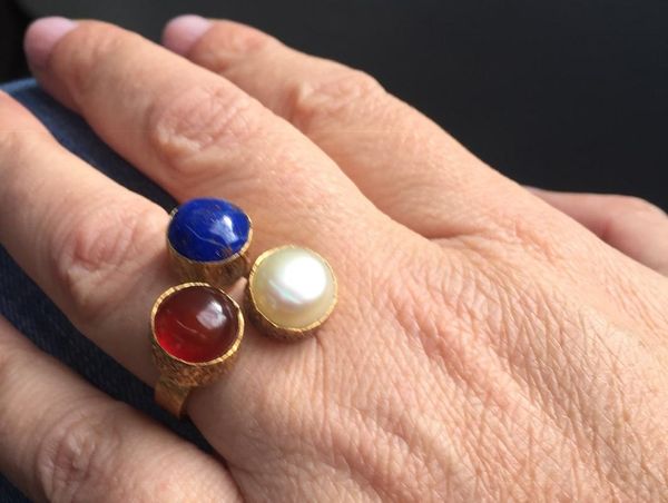 

cluster rings handmade, custom, unique and personalized handcrafted jewelry, Golden;silver