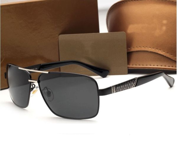 

designer new men's 5015 polarized sunglasses driver's mirror, White;black