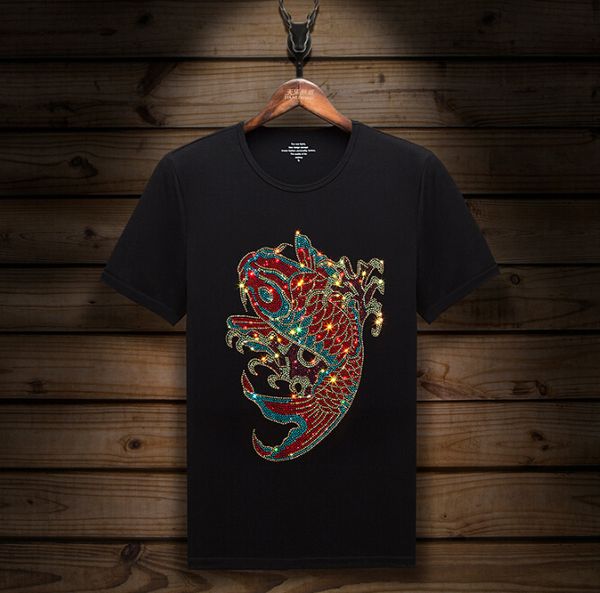 

2021 new diamond stone t shirt fashion men tees man t-shirt akw2, White;black